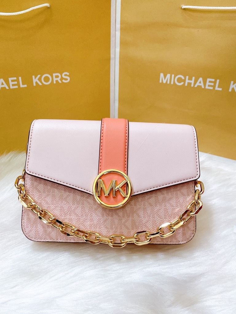 Túi xách Michael Kors màu hồng Ellis Blossom Medium Crossbody bag #7 Túi xách Michael Kors màu hồng Ellis Blossom Medium Crossbody bag